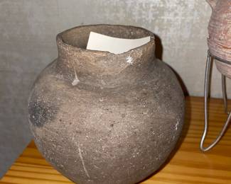 Native American pottery, possibly Cherokee woodland. Owner documented that it was found in the Coosa river in Southside, AL