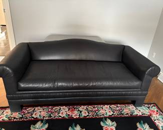 black leather in excellent condition (rug is not for sale)
