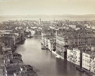 Attributed to Carlo Ponti (Swiss, 1823-1893), Grand Canal, C.1860 Large Albumen Silver print