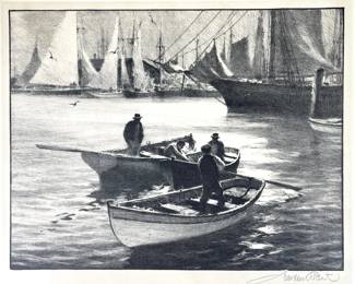 Gordon Hope Grant (American, 1875-1962), Small Craft, Signed Lithograph