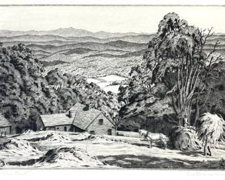 Alice Standish Buell (American, 1892-1960), The Home Front, Signed Etching