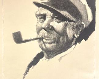 Gordon Hope Grant (American, 1875-1962), The Pilot, Signed Lithograph
