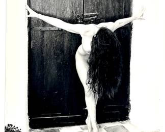 Art Zilio (American 1946-), Portal Nude - Santorini Greece Silver Gelatin Print Signed and Dated 2005