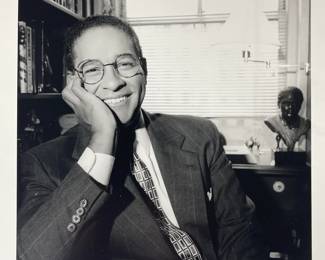 Anthony Barboza (American, b.1944), Bryant Gumble, Signed Silver Gelatin