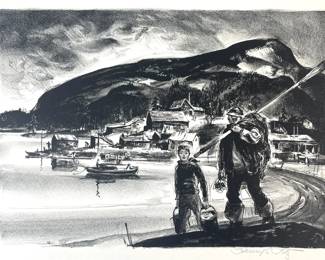 Henry Clarence Pitz (American, 1895-1976), Day's End, Signed Lithograph