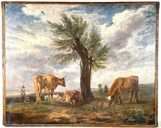 Jan Josef Horemans (Flemish, 17th Century), Cows In Landscape.