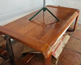 Two piece solid wood coffee table set $79 