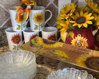 Lovely kitchen items , sunflower design /pattern