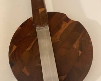 Dansk cutting board and knife