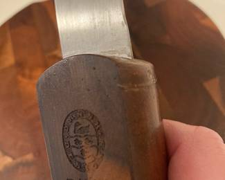 Dansk cutting board and knife