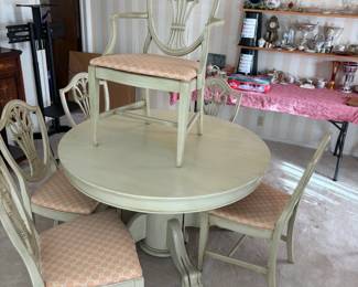 vintage Hepplewhite style shield back dining set