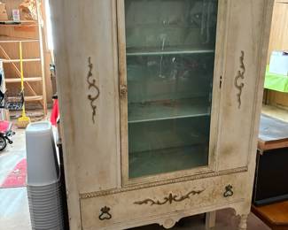 vintage shabby chic china cabinet