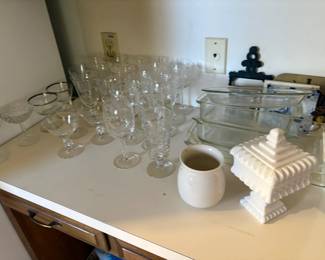 stemware, baking dishes