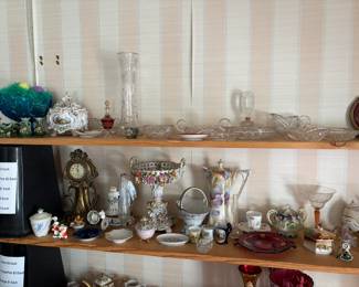 cut glass, clock, vintage glass