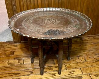 Large Copper Tray Table
