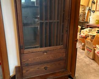 Vintage post office sorting cabinet