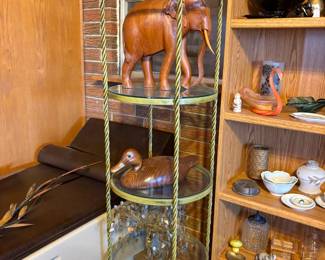 round display shelf, Wood Elephant, Wood duck, more