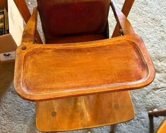 vintage high chair hooks over regular chair