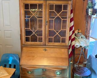 drop leaf vintage secretary desk
