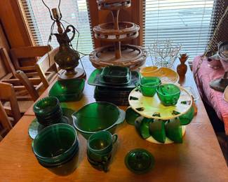 Emerald green dishes