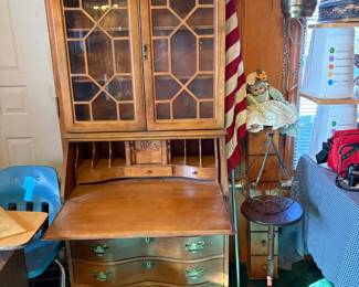 drop leaf vintage secretary desk
