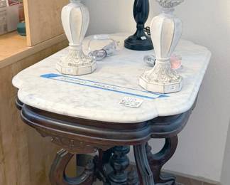 Victorian marble top parlour table