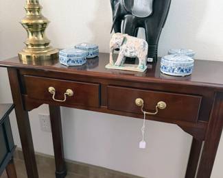 Side table, elephant decor