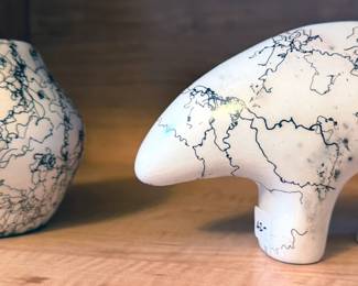 Acoma horsehair-fired ceramics