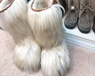 Vintage Italian fur boots