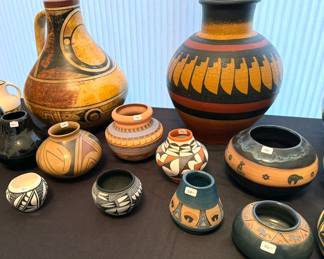 Assorted southwestern ceramics