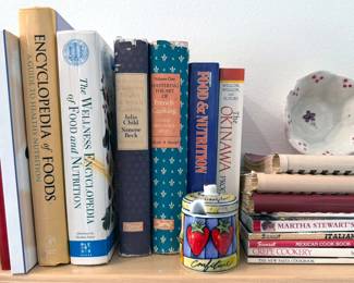 Cookbooks: Julia Child, Martha Stewart, crepes, Italian