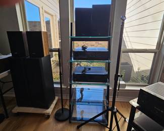 Glass Metal Component Stand, microphone stands