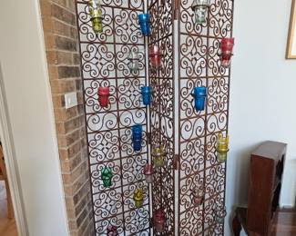 vintage metal spanish room divider
