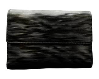 Louis Vuitton Black Épi Leather French Wallet 