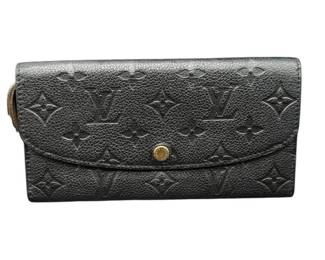 Louis Vuitton Monogram Empreinte Sarah Wallet in Black