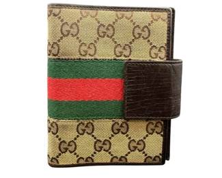Gucci GG Canvas Web Stripe Agenda Cover / Planner