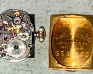 Working Gold Cased Hamilton watch