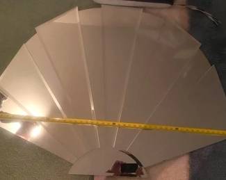 Fantastic Fan Shape Beveled Mirror  . Mint condition 