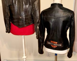 Walter Dyer Leather Biker Jackets  ~ Fringed & A line