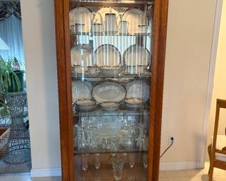 Fabulous Oak Display Lights Up ~ Has 4 side doors for easy access