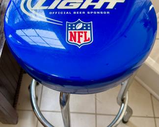 2 Budweiser Light NFL Stools and Cooler