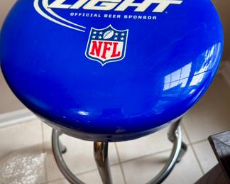 2 Budweiser Light NFL Stools and Cooler