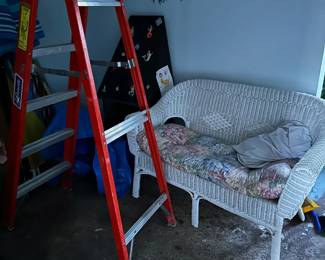 Wicker Love Seat, Ladder