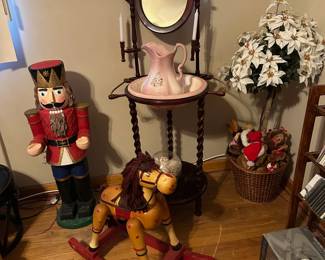 Pitcher, Bowl & Stand, Nutcracker Butler, Rocking Horse