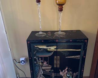 Asian Lacquered Cabinet