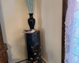 Asian Lacquered Cabinet w/ Drawers