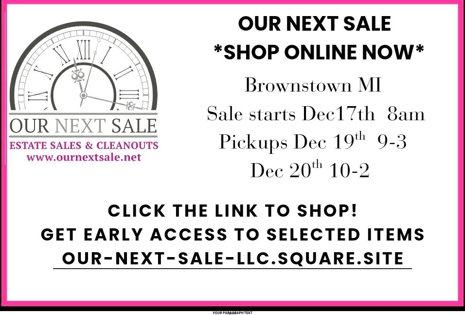 All items with description and price will be available for early purchase through our square online shop.