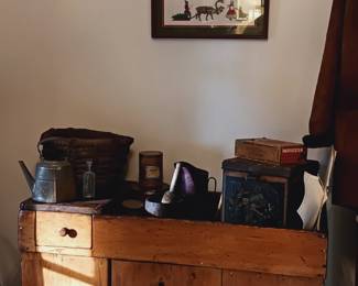 Dry sink and antiques