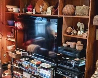 Indian baskets, sculpture, electronics.