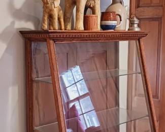 Slant front antique showcase